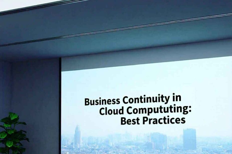 Business Continuity in Cloud Computing: Best Practices